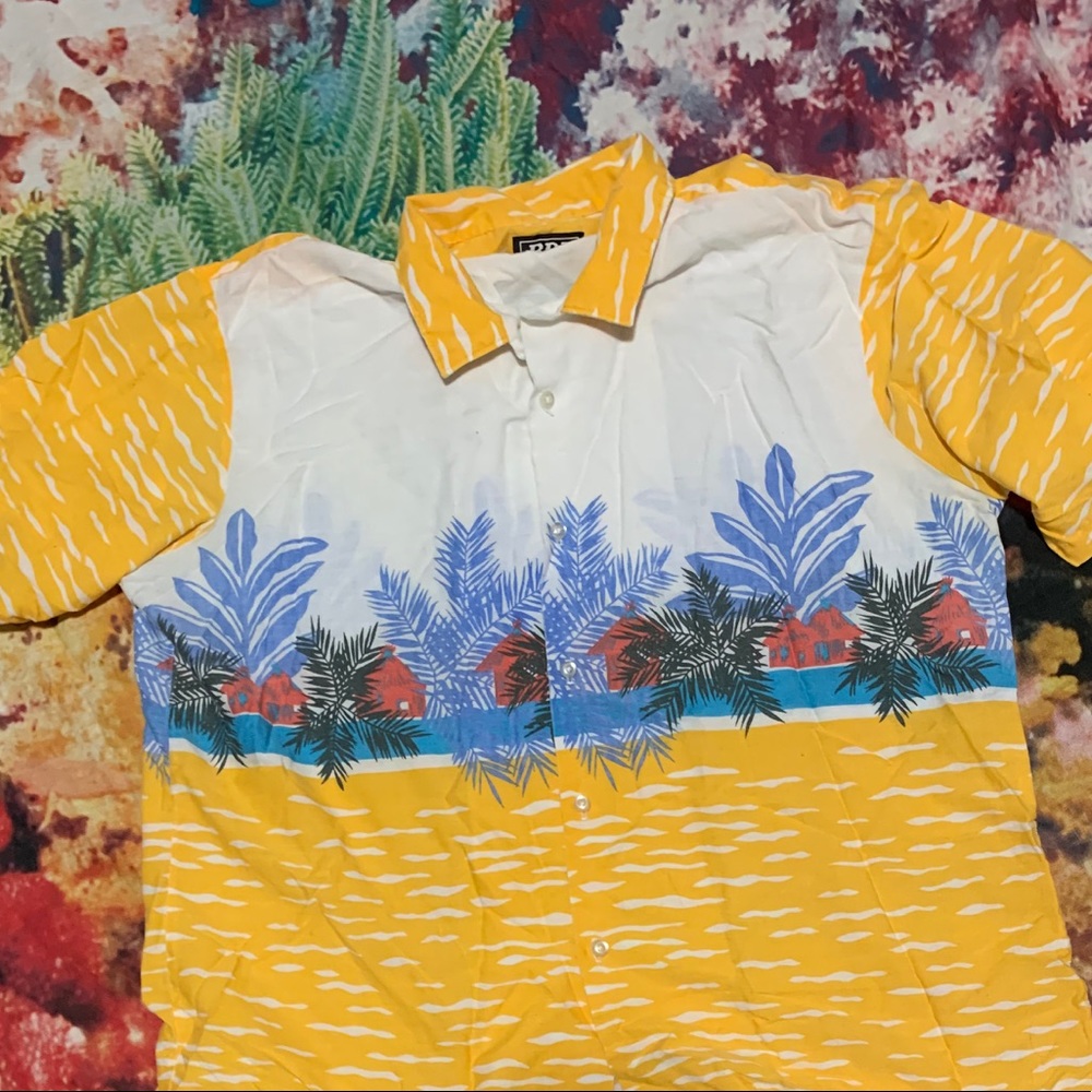 Vintage Double-Sided Hawaiian Tiki Shirt